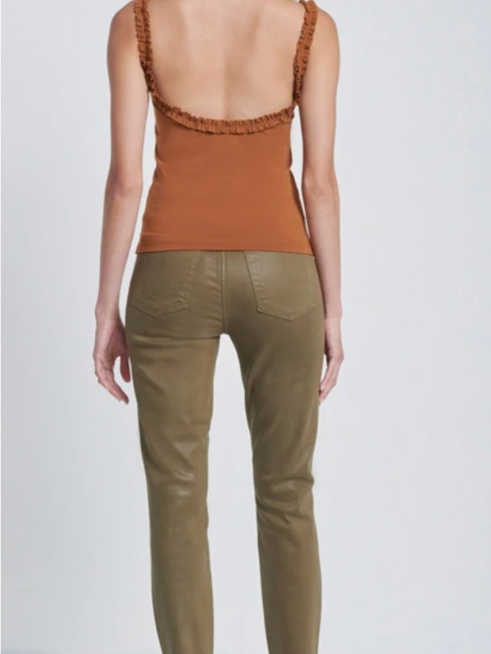 7 For All Mankind Ruffle Trim Tank - Picture 2 of 8